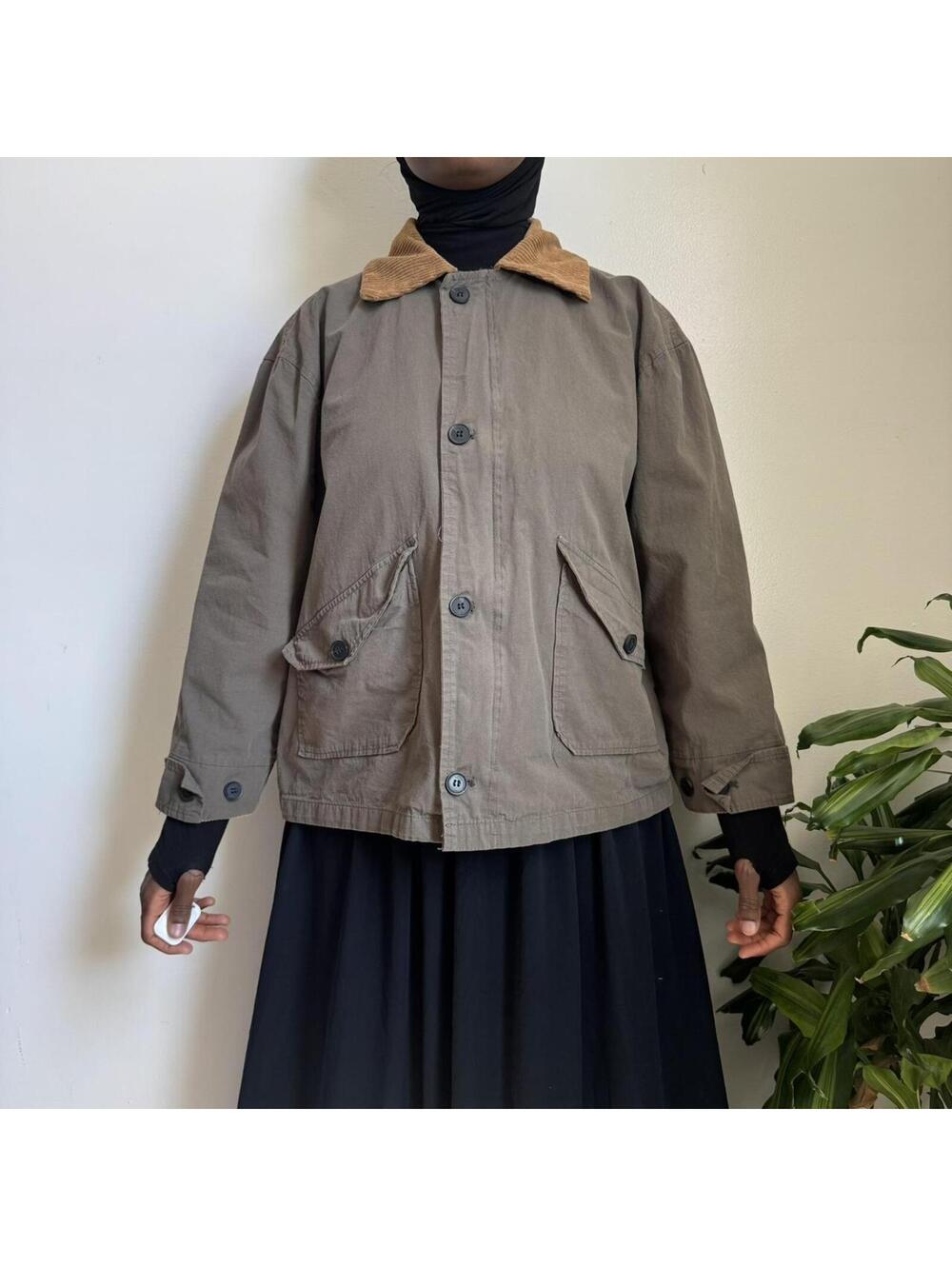 Women's Khaki and Brown Jacket
